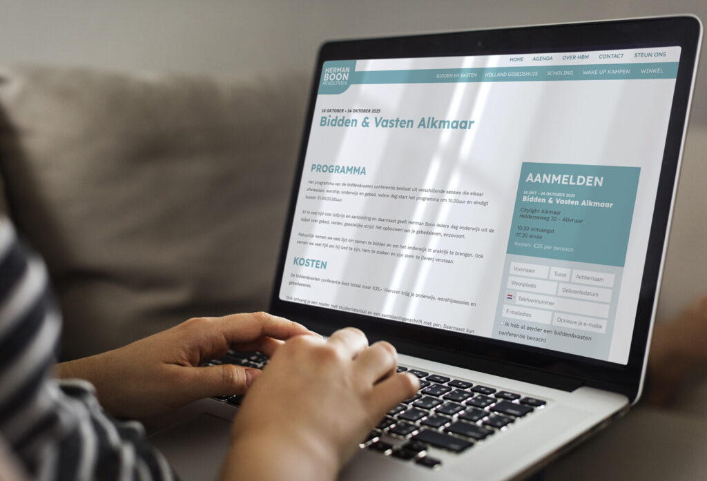 Herman Boon Ministries laptop mockup